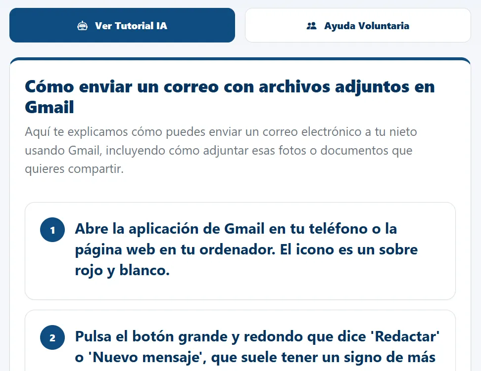 Ejemplo de tutorial generado por IA