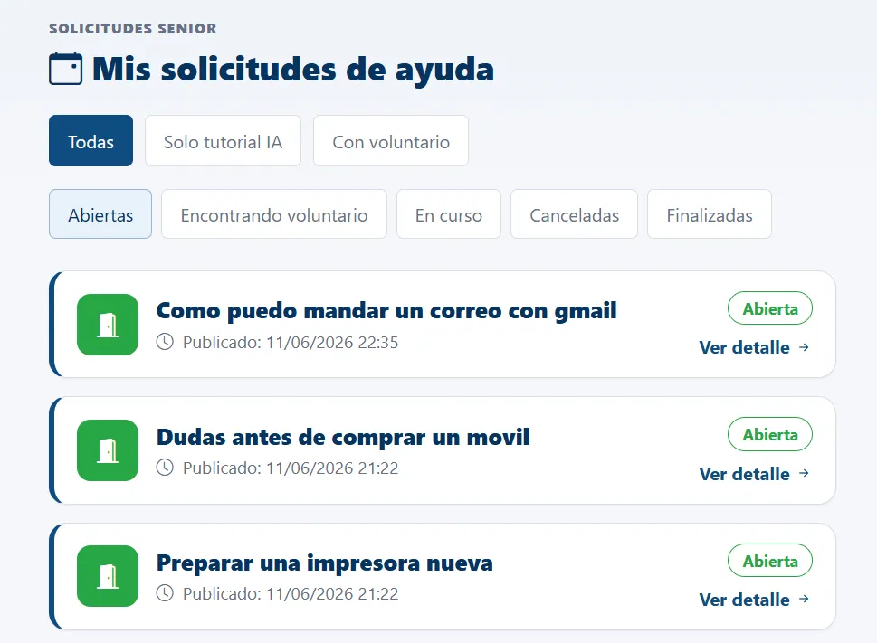 Ejemplo de área personal